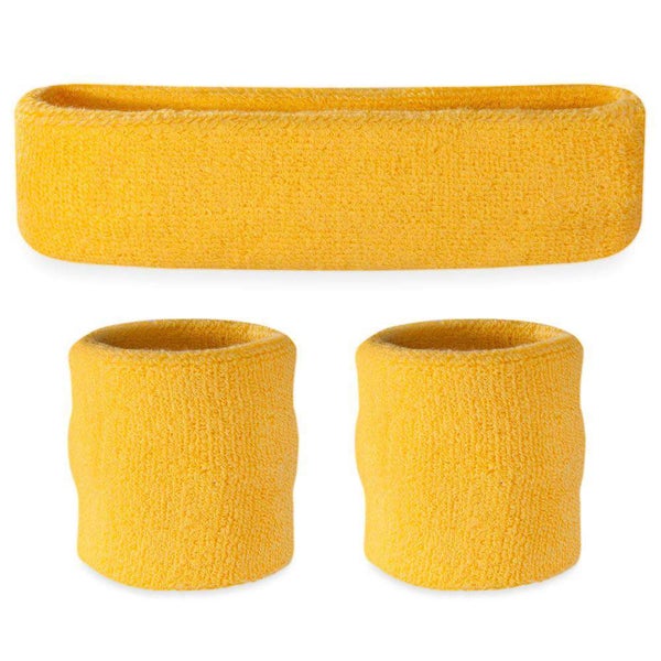 New Sweatband Set Yellow 11735-95SSBSETS-YEL
