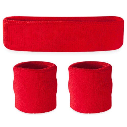 New Sweatband Set Red 11735-95SSBSETS-RED