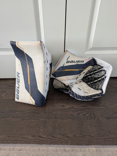 Custom 2024 Bauer Supreme Shadow Regular (Used) goalie gloves