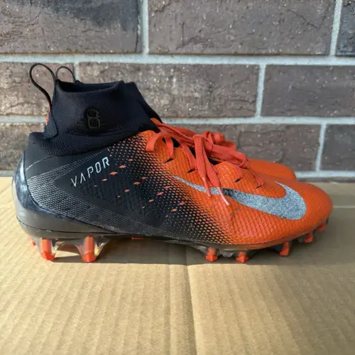 Nike Vapor Untouchable Pro 3 Football Cleats 9.5 Black Orange 917165-008