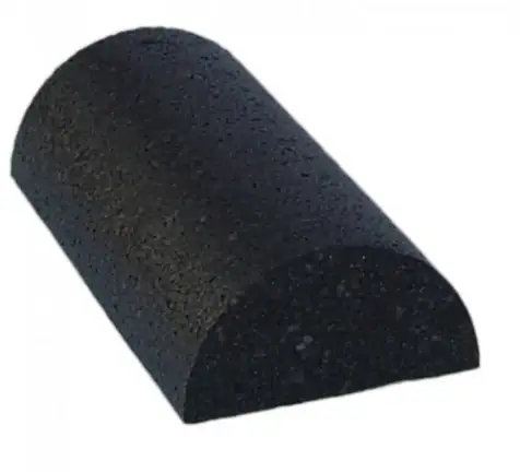 New BodySport 6X12 Half Round Exercise Foam Roller Black (6" x 12") 11735-BSPPED100612HR