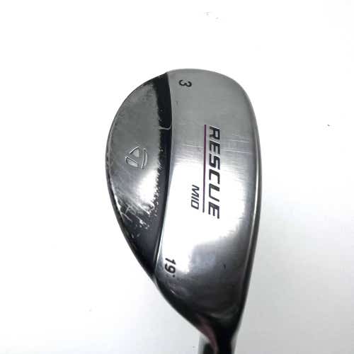 TaylorMade Rescue Mid 3 Hybrid 19* 65g Stiff Graphite Mens RH Oversize Grip