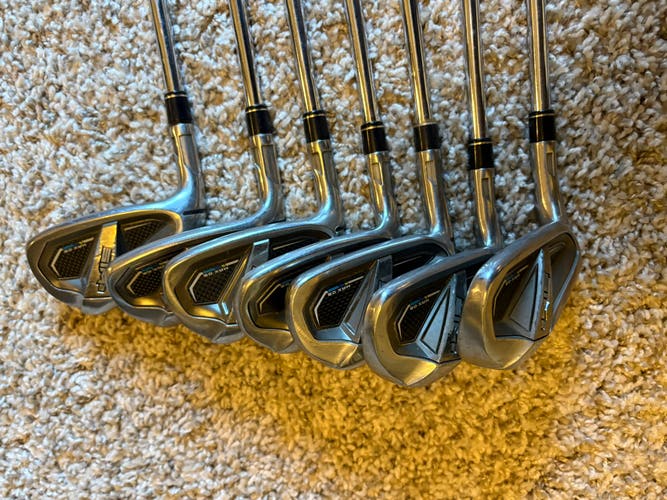 Men's TaylorMade SIM2 MAX Left Hand Iron Set Regular Flex (7 Clubs) #5 - #9, PW, AW (Used)