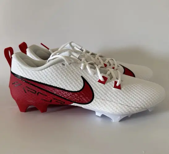 Nike Vapor Edge Speed 360 2 Football Cleats 9.5 White Red FQ4045-102 New