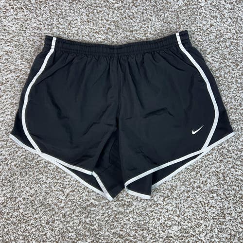 Nike Shorts Girls Extra Large Black Tempo Dri FIT Lined Running Athletic Youth