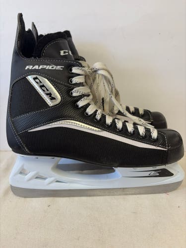 Black CCM Rapide Hockey Skates Regular Width 10 (Used)