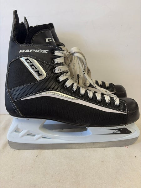 Black CCM Rapide Hockey Skates Regular Width 10 (Used)