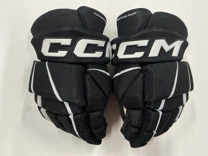 Used CCM TACKS XF80 Junior Gloves Black And White 12" 11876-S000012417