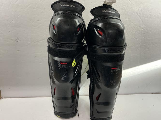 Used Bauer VAPOR 3X Junior Shin Guards Black 12" 11876-S000013309