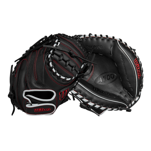 New A700 Black/Silver/Red 32.5" RHT Catchers Mitt 11876-WIL101432325