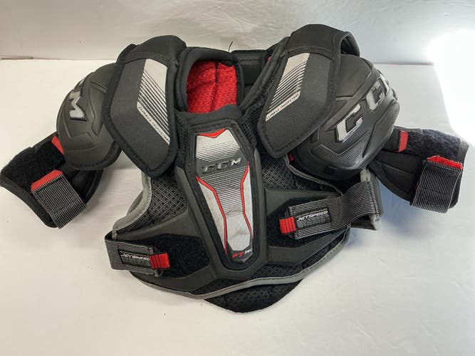 Used CCM JETSPEED FT390 Junior Shoulder Pads Black And Grey SM 11876-S000012915