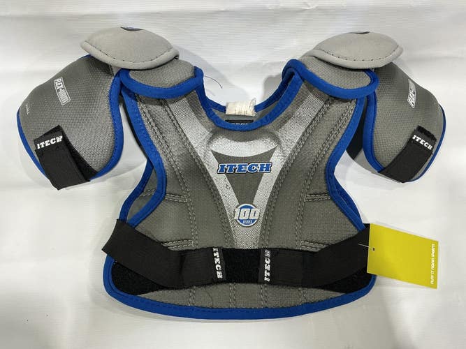 Used Itech 100 SERIES Junior Shoulder Pads Grey And Royal Blue S/M 11876-S000010153