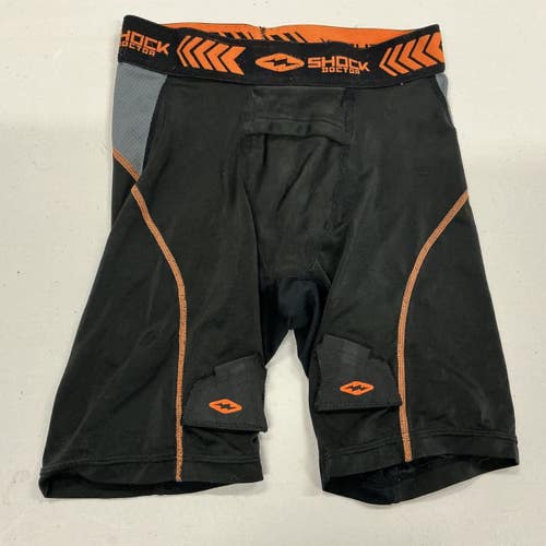 Used Shock DR Junior Hockey Bottom Black And Orange LG 11876-S000010242