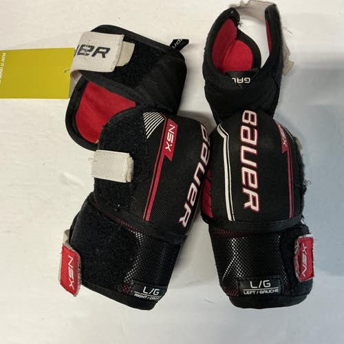 Used Bauer NSX Junior Elbow Pads Black And Red LG 11876-S000012837