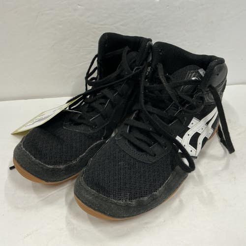 Used Asics Matflex 1084A011 Wrestling Shoes Black Junior 04 11876-S000012311