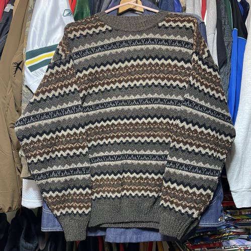 Dockers Mens Geometric Pattern Grandpa Sweater Acrylic Blend Size Medium NWT $60