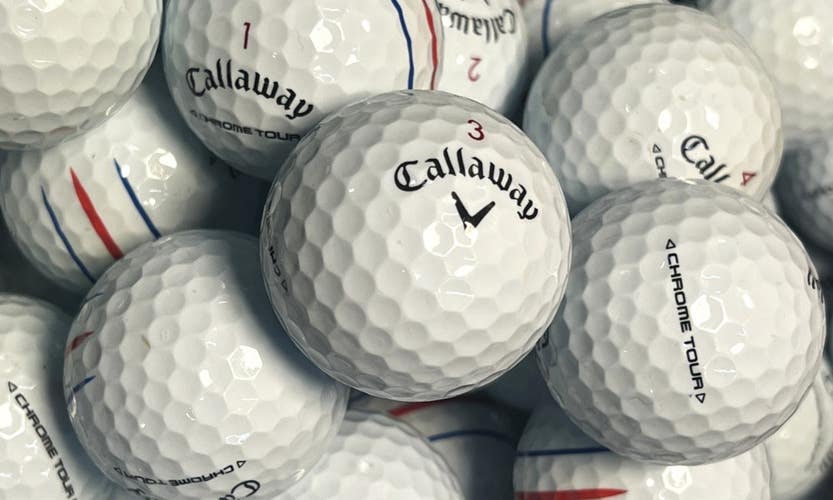 4 Dozen Premium AAA White Callaway Chrome Tour Used Golf Balls