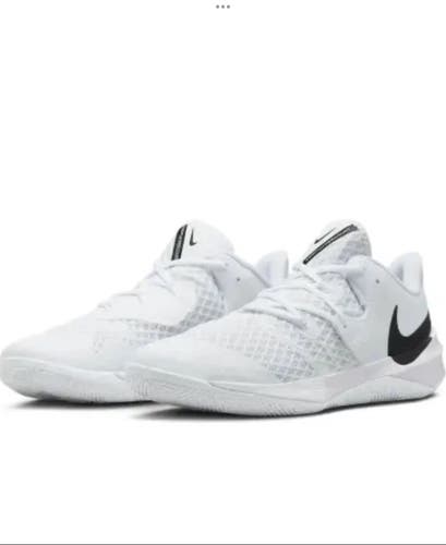 White Unisex Size M 9(W 10.5) Adult Nike Hyperspeed Volleyball Shoes (New)