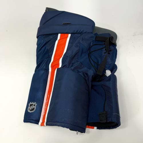 Used NY Islanders Navy and Orange Bauer Nexus Pro Pants | Large +1 | Anders Lee | AB162