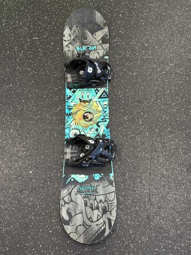 Used Burton CHOPPER 110 Boys Board/Binding Black And Carolina Blue 110 cm 11849-S000045743