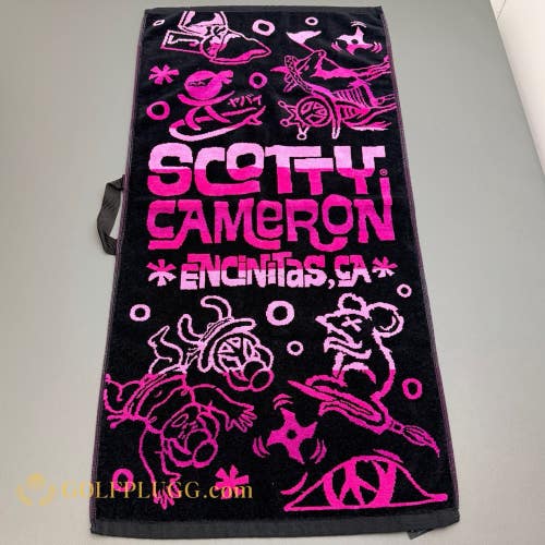 Scotty Cameron Encinitas California Golf Towel Black/Pink (3703)