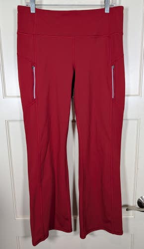 ATHLETA Rainier High Rise Bootcut Pants Women's Size: XL Brick Red
