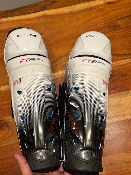 Senior CCM Jetspeed FT8 Pro 16" Shin Pads (Used)