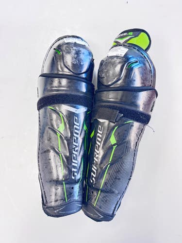 Used Bauer ONE.6 SUPREME Intermediate Shin Guards Black 12" 11860-S000318059