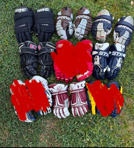 Various Lacrosse Gloves