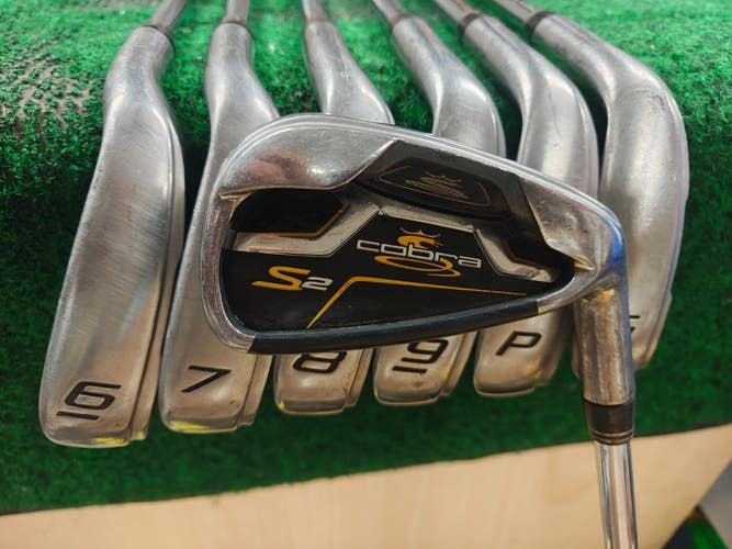 Cobra S2 Golf Iron Set 5-PW,GW Steel Shaft Stiff Flex NS Pro