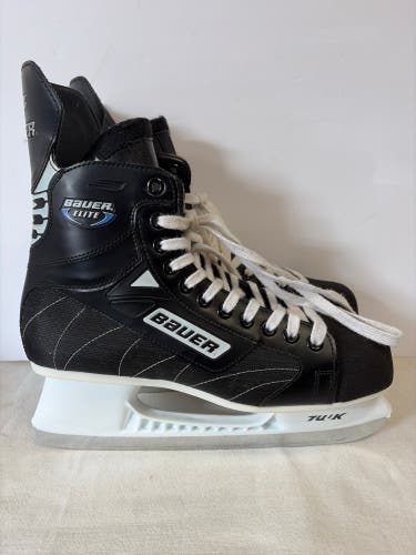 Black Bauer Elite Hockey Skates Regular Width 10 (Used)