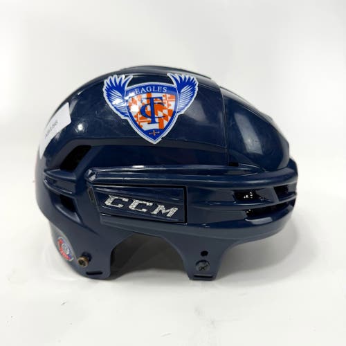 Used Navy CCM Tacks X Helmet | Medium | AB156