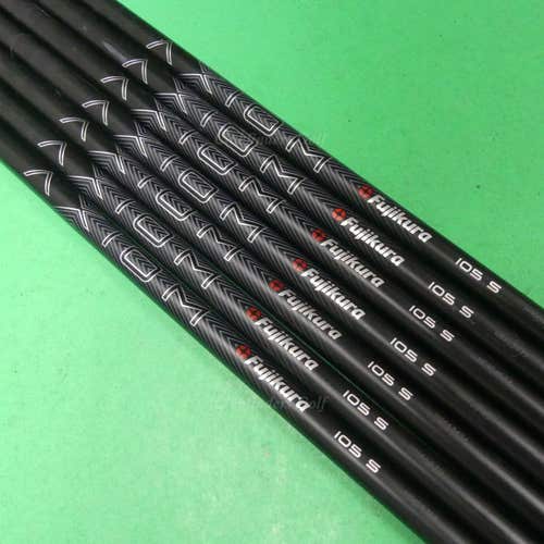 Fujikura Axiom VeloCore 105 S .355 Stiff Pulled Graphite Iron Shafts SET OF 7