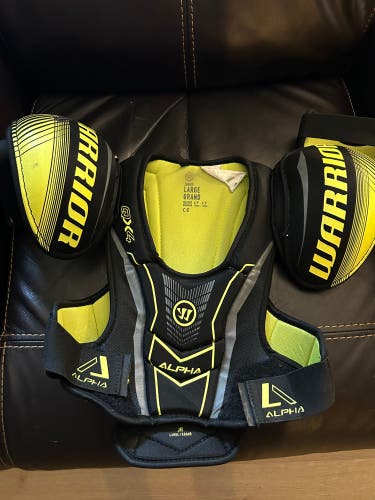 Large Junior Warrior Alpha QX4 Shoulder Pads (Used)