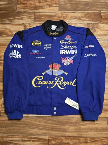 NEW Vintage Crown Royal Nascar Ford Roush Racing Promo Vtg NWT Jacket Size XL