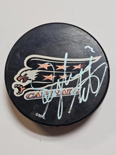 SYLVAIN COTE Signed Washington Capitals AUTOGRAPHED NHL Hockey Puck