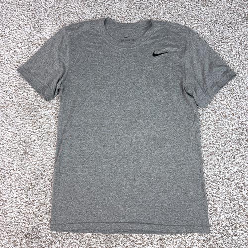 Nike Shirt Mens Small Gray Legend Dri FIT Tee T Gym Running Athletic Training
