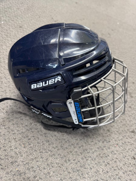 Medium Navy Bauer IMS 5.0 Helmet (Used)
