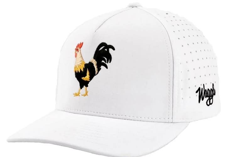 Waggle Golf "Feelin' Cocky" OG Snapback Hat Cap White One Size NEW!