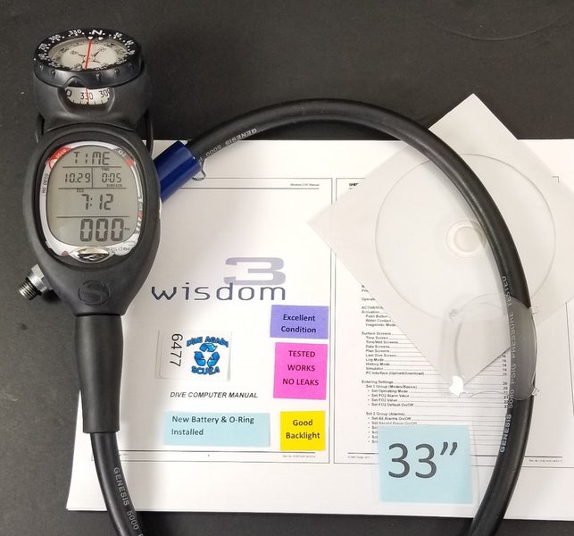 Sherwood WISDOM 3 Air Integrated Scuba Dive Air & Nitrox Computer + Compass