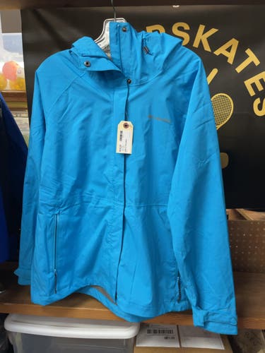 Columbia Hooded Rain Jacket XL Blue