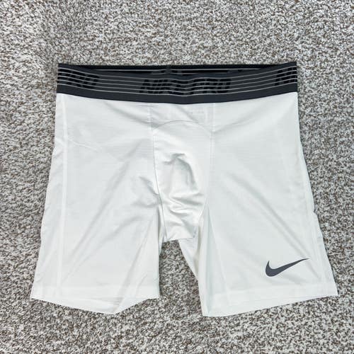 Nike Pro Shorts Mens Extra Large White Dri FIT Compression Base Layer Training