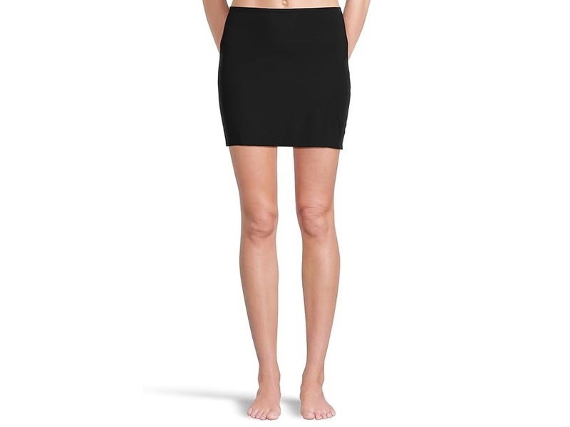 Commando Classic Mini Half Slip Shorts Women Medium Black Stretch Pull-On BUU678