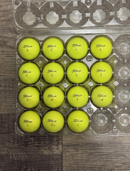15 Titleist Pro V1x Yellow Golf Balls - Mostly 5A Mint Condition