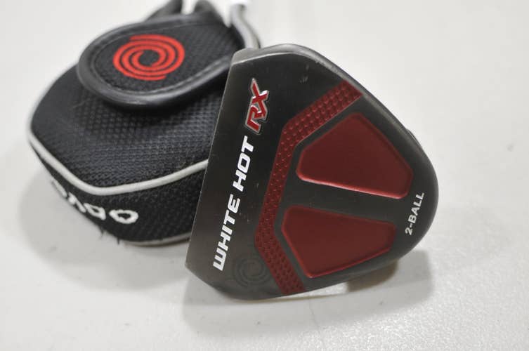 Odyssey White Hot RX 2-Ball V-Line Putter 34" Right Steel with Cover #230867