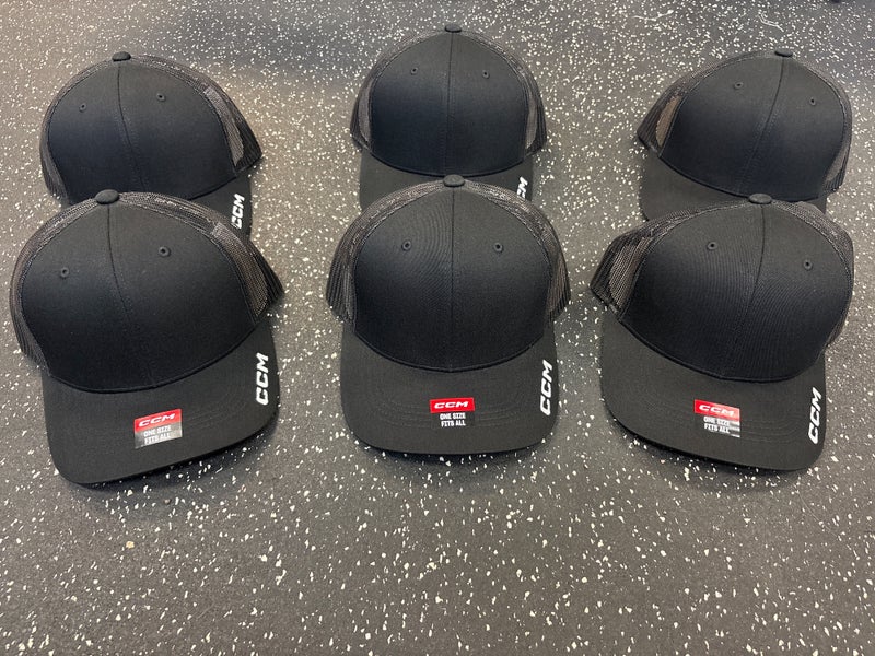 **6-PACK** CCM Hockey Team/Coach Hats (Adjustable) NEW