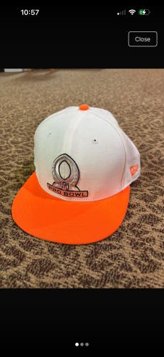 White Adult Unisex 7 3/8 NFL Pro Bowl New Era Hat (Used)