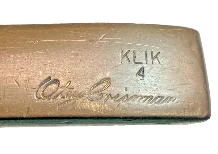 Otey Crisman KLIK 4 Brass Blade Putter RH Double Goose-Neck Bend Steel 35" 1960s