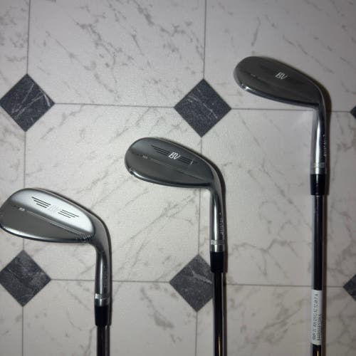Titleist Vokey SM9 Tour Chrome Wedge Set 52.08F 56.14F 60.14K Right Handed New