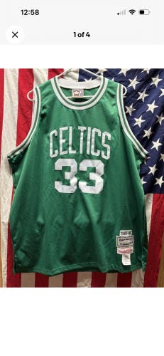 Green Size 52 Men's Boston Celtics Larry Bird Mitchell & Ness Jersey (Used)